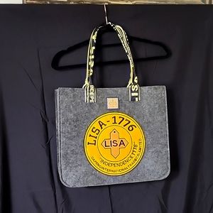 LISA "felt" tote. The only bag you will ever need...New, no tags-